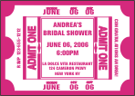 Ticket Bridal Shower Invitation