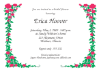 Rose Trellis Red Bridal Shower Invitation
