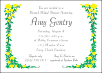 Rose Trellis Yellow Bridal Shower Invitation