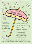 Umbrella Bridal Shower Invitation