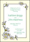 Daisies Ivory Border Engagement Celebration Invitation