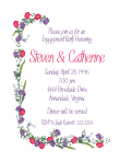 Floral Drape - Purple Engagement Celebration<br>Invitation