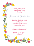 Floral Drape - Yellow Engagement Celebration Invitation