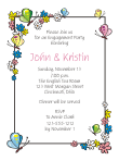 Flower and Butterflies themed Invitations