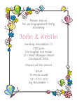 Flowers and Butterflies Engagement Celebration Invitation