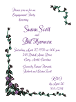 Purple Glories Engagement Celebration Invitation