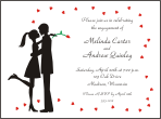 Kissing Couple Engagement Celebration Invitation