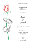 Rose Ring 1 Silver Engagement Celebration Invitation