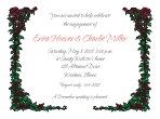 Rose Trellis Red Engagement Celebration Invitation