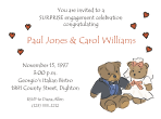Wedding Teddies Engagement Celebration Invitation