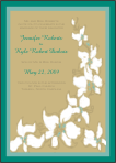 Gardenia 2 Brown & Teal Border Invitation