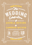 Rustic Font Wedding Invitation