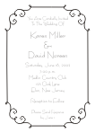 Scrollwork Wedding Invitation