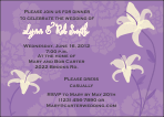 Stargazer Lilies Wedding Purple/Lavender Invitation