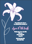 Stargazer Single White Lily Wedding Invitation
