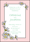 Daisies Pink Rehearsal Dinner Invitation