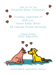 Dog and Cat Rehearsal Dinner Invitation