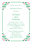 Fancy Corners - Morning Glories Rehearsal Dinner Invitation