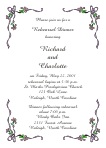 Fancy Corners 1 Color Rehearsal Dinner Invitation