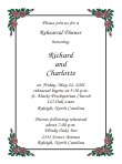 Fancy Corners 5 Rehearsal Dinner Invitation