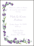 Floral Drape - All Purple Rehearsal Dinner Invitation