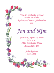 Floral Drape - Purple Rehearsal Dinner Invitation