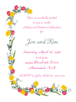 Floral Drape - Yellow Rehearsal Dinner Invitation