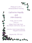 Purple Glories Rehearsal Dinner Invitation