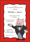 Pig in a Tux Rehearsal Dinner Invitation