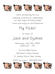 Pigs Rehearsal Dinner Invitation
