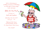 Pool Pig Pickin' Rehearsal Dinner Invitation
