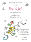 Rings with Ribbon Rehearsal Dinner Invitation