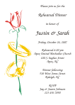 reheasal Dinner Invitation with Red Rose and Rings
