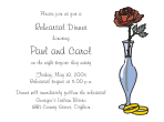 Rose Ring 2 Rehearsal Dinner Invitation