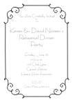 Scrollwork Rehearsal Dinner Invitation