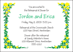 Rose Trellis Red Rehearsal Dinner Invitation