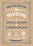 Rustic Fonts Save the Date Announcement