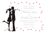 Kissing Couple Save the Date Invitation