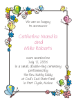 Flowers and Butterflies Marriage Announcement