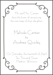Scrollwork Marriage Announcement