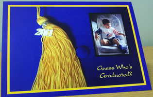 Photo Graduation Announcement Graduation Announcement with child and graduate photos