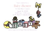 Baby Toys Baby Shower Invitation