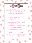 Pink Dot Border Baby Shower Invitation