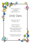 Flowers and Butterflies Shower Invitation