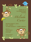 Monkey 2 Baby Shower Invitation