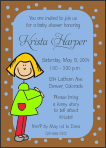 Pregnant Lady 1 Shower Invitation