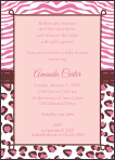 Pink Safari Baby Shower Invitation