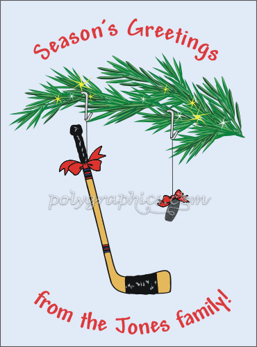 Hockey Stick and Puck Ornaments Card Details