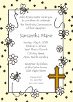 Bumblebees and Flowers First Communion Invitation