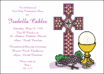 Cross with Chalice First Communion Invitation